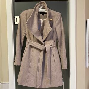 Donna Karan Women's Beige Belted Coat